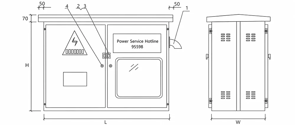 Schematic diagram of cabinet structure